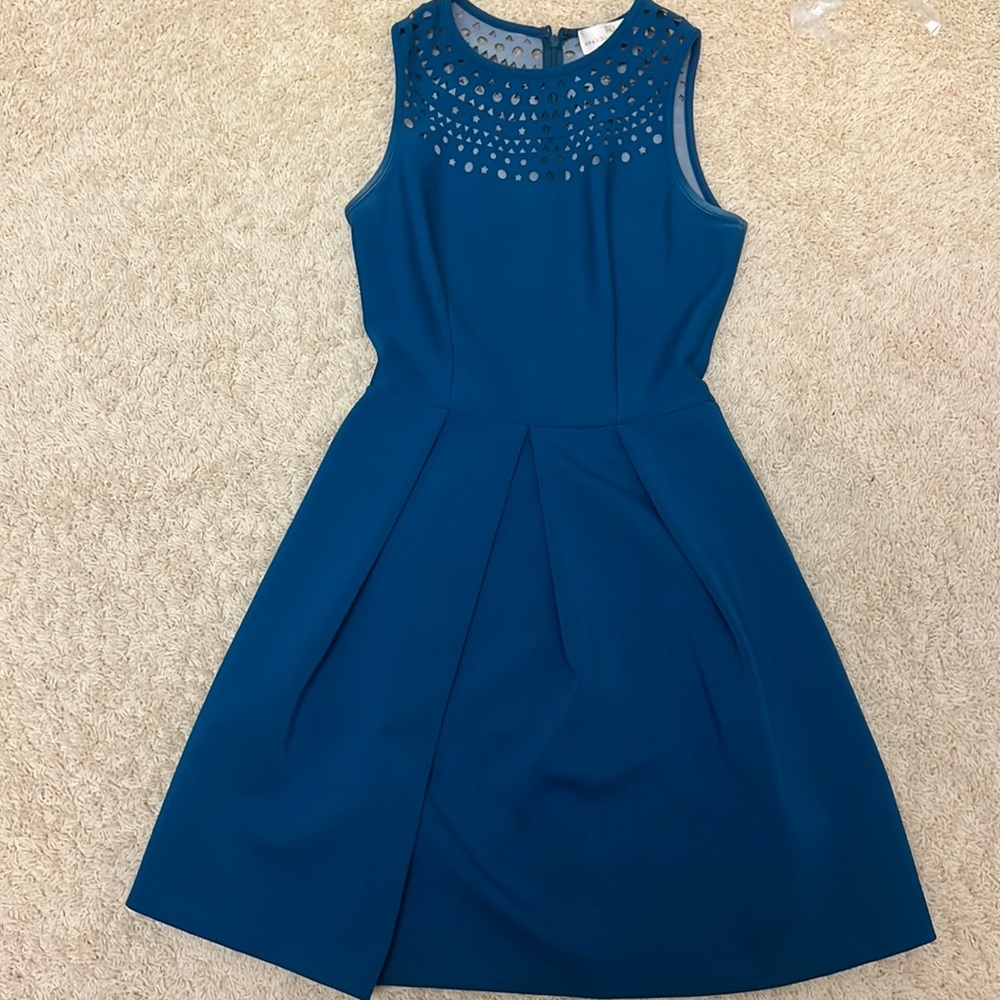 Amanda Uprichard Blue Cutout Dress